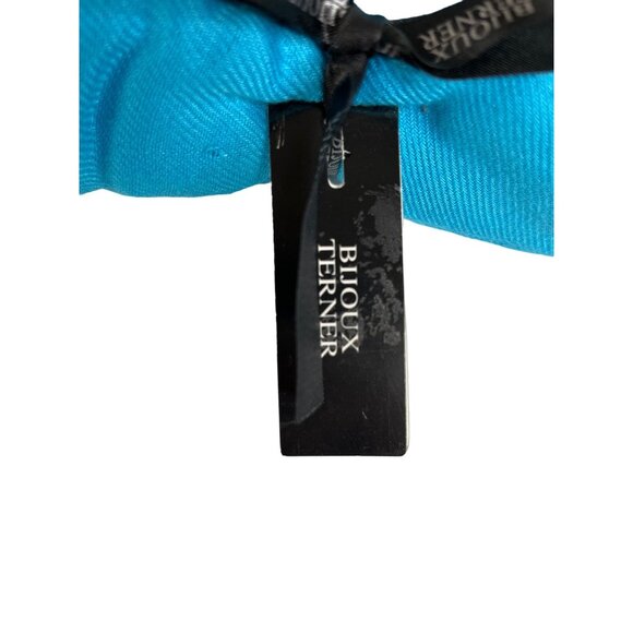 Bijoux Terner Womens Scarf Fringe OS Turquoise New - Picture 5 of 7
